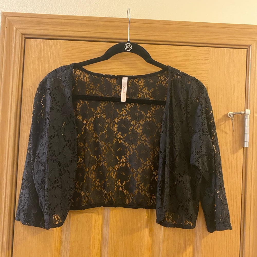 J Mode short lace cardigan